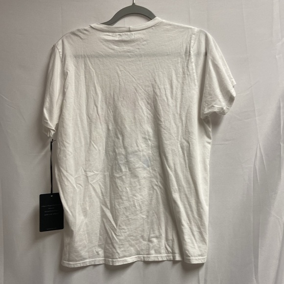 Lauren Moshi Mushroom Peace Sign Short Sleeve Tee White Size Large NWT - Picture 3 of 5